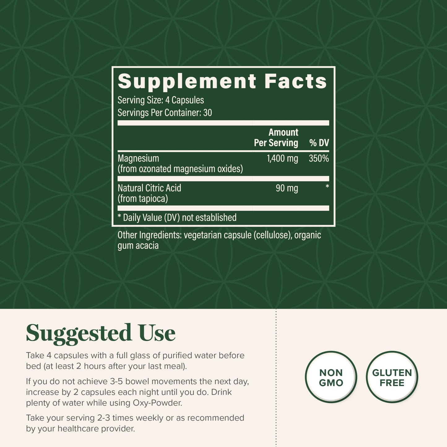 Global Healing Oxy-Powder Colon Cleanse, Constipation Relief for Women & Men, Magnesium Oxide Colon Cleanser & Detox for Weight Loss, Gut Cleanse Detox for Women and Men