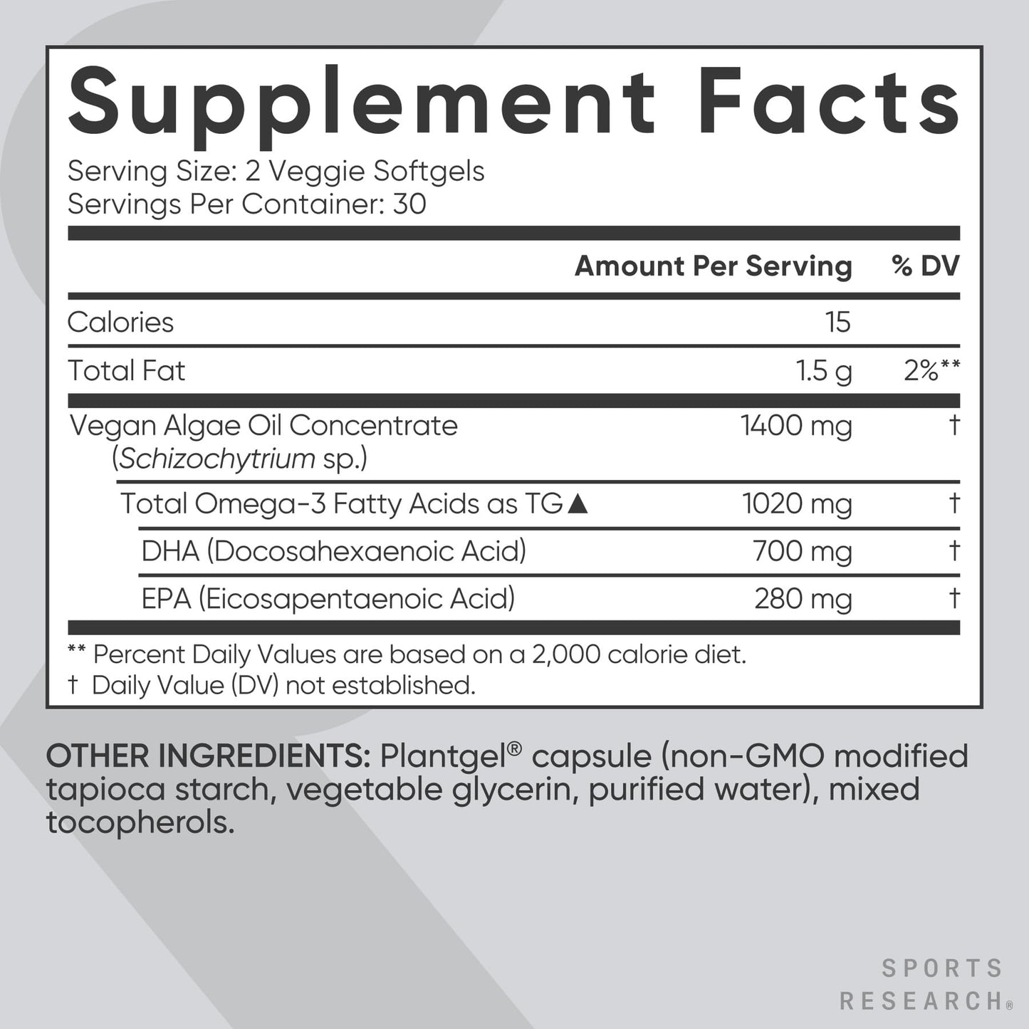 Sports Research Vegan Omega-3 Fish Oil Alternative from Algae Oil - Highest Levels of DHA & EPA Fatty Acids | Non-GMO Verified & Vegan Certified - Fresh Lemon Scent - 60 Veggie Softgels - Nirvana Guru
