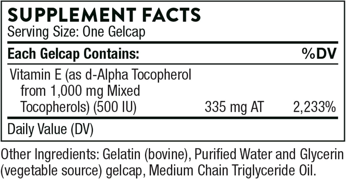 THORNE - Ultimate-E - Contains All of The Natural Forms of Vitamin E - 60 Gelcaps Nirvana Guru