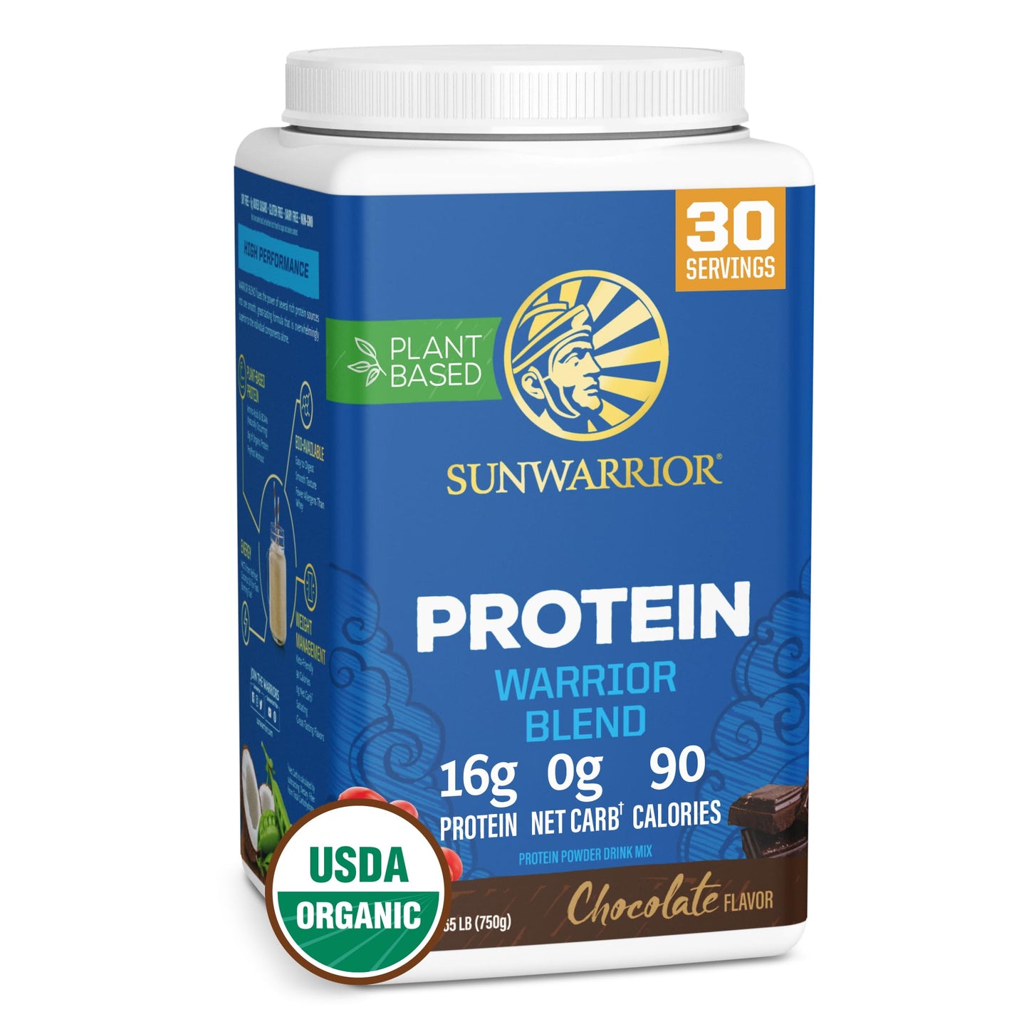 Organic Plant Based Protein Powder | Vegan Organic Protein Powder Vanilla Flavored with BCAA Amino Acids & Hemp Seed Pea Blend | Non-GMO Soy Dairy Filler & Gluten Free (Vanilla, 32 Servings) - Nirvana Guru