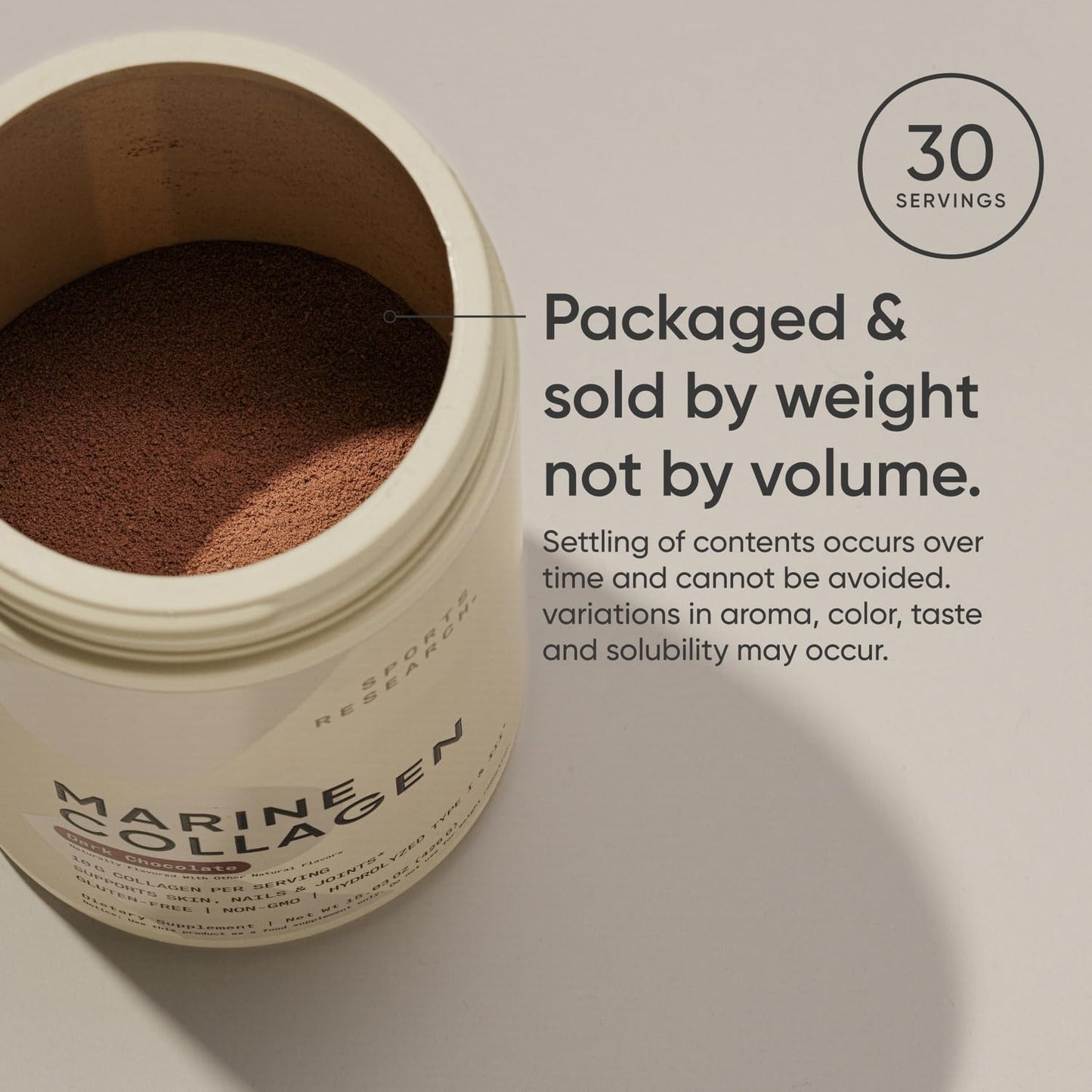 Sports Research Marine Collagen Peptides Powder - Sourced from Wild-Caught Fish, Pescatarian Friendly, Keto Certified & Non-GMO Verified - Easy to Mix in Water or Juice! (34 Servings) - Nirvana Guru