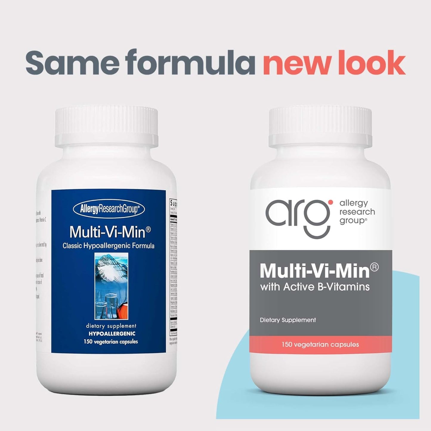 Allergy Research Group Multi-Vi-Min Supplement - Multivitamin for Men & Women, with Iron, Daily Vitamins, for Adults, High Potency, Bioavailable, Vegetarian Capsules - 150 Count Nirvana Guru