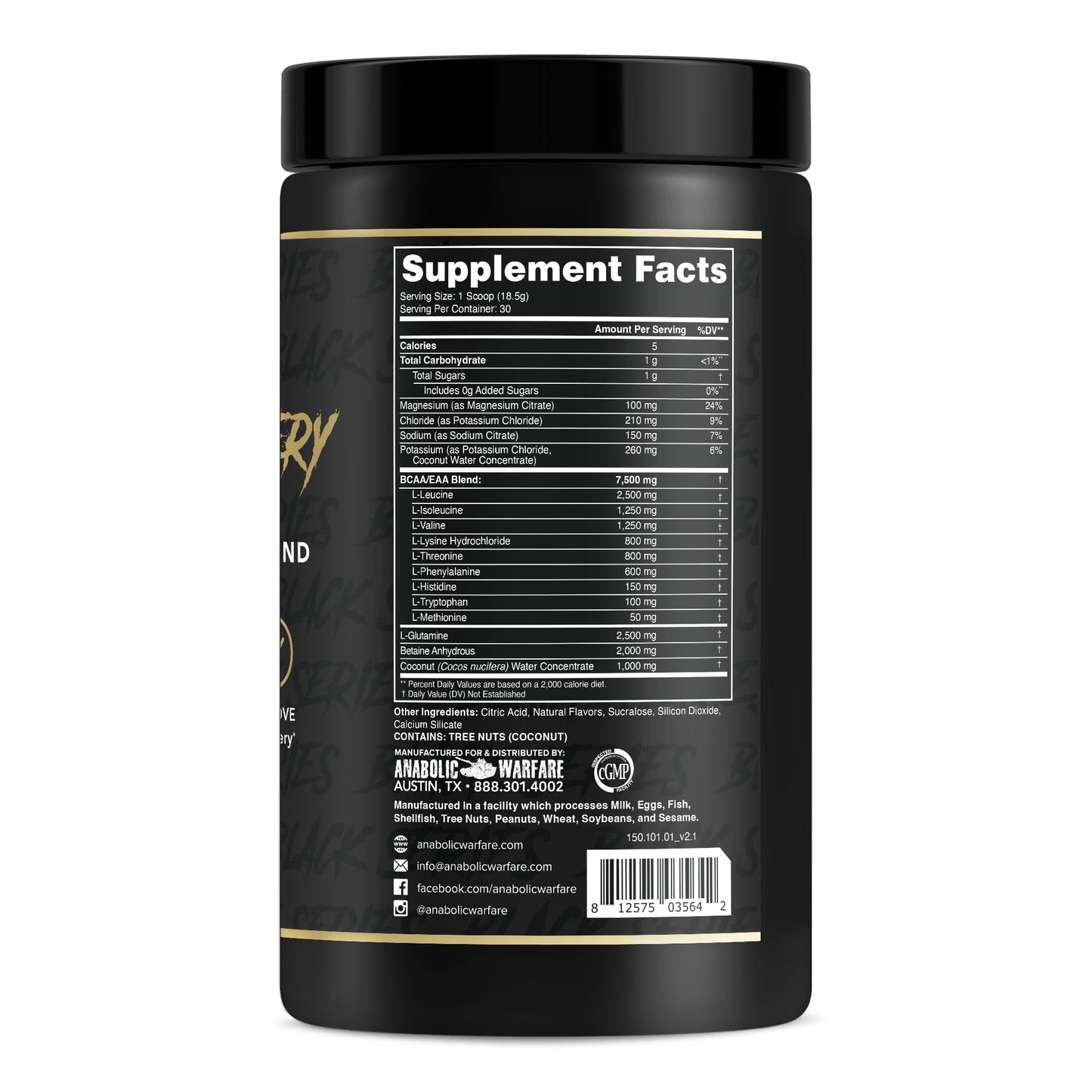Anabolic Warfare Anabolic Recovery Essential Amino Acid Blend - Post-Workout Recovery & Premium Hydration to Build Muscle (Tropical Tornado, 30 Servings) Nirvana Guru