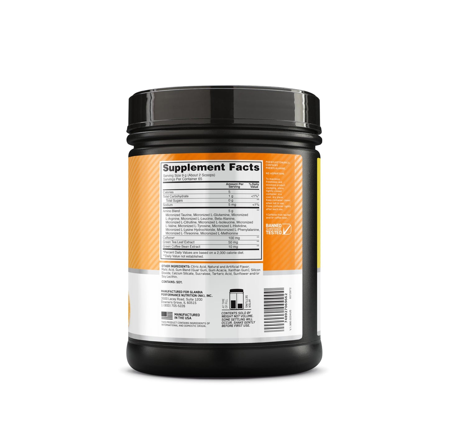 Optimum Nutrition Amino Energy - Pre Workout with Green Tea, BCAA, Amino Acids, Keto Friendly, Green Coffee Extract, Energy Powder - Concord Grape, 65 Servings (Packaging May Vary)