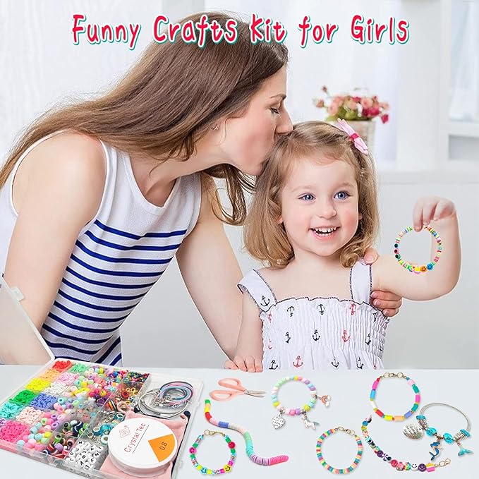leitait Girls Toys Bracelet Making Kit -3400pcs Charm Jewelry Making Kit Supplies,Unicorn/Mermaid Crafts Birthday Christmas Gifts for Girls Ages 5 6 7 8 9 10 11 12 Years Old nirvanaguru