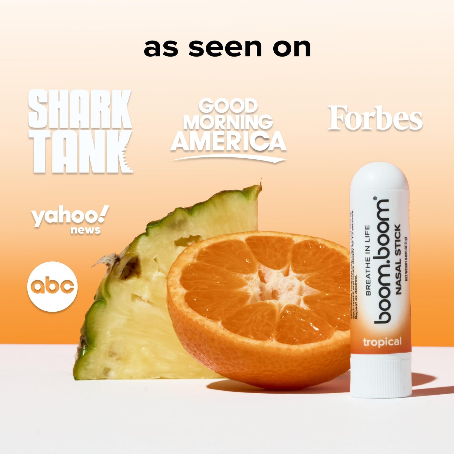 BoomBoom Nasal Stick | Vapor Flow Technology | Cool Refreshing Sensation | Natural Mood Boost | Simple Ingredients | Essential Oils + Menthol Inhaler (Mint, Wintermint, Tropical, Lavender) Nirvana Guru