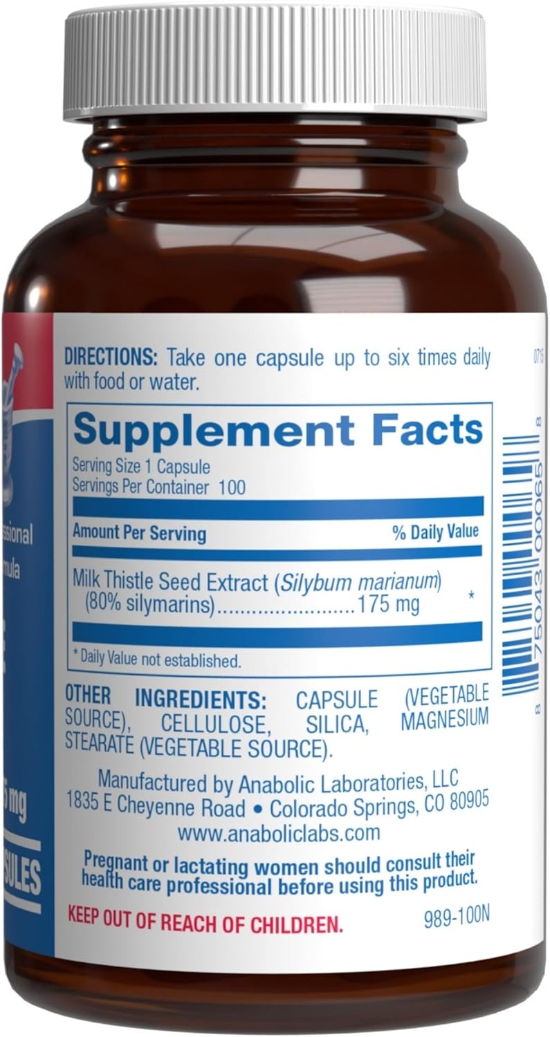 Silymarin Milk Thistle Extract Capsules - Clinical Milk Thistle Liver Supplements for Women & Men with Standardized 80% Silymarin for Liver Cleanse Detox Support - Vegan Made in the USA - 100 Servings Nirvana Guru
