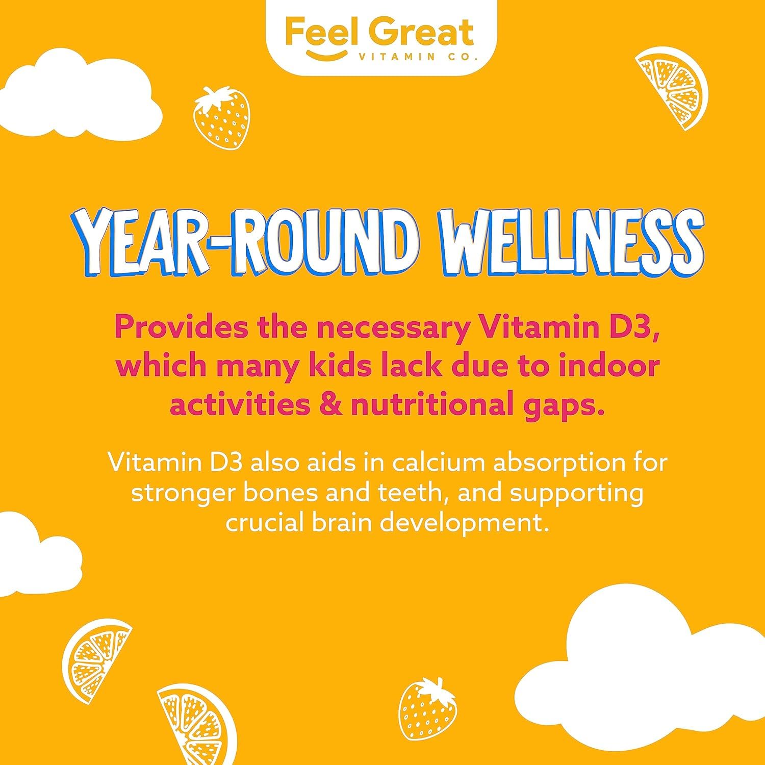 Feel Great Vitamin Co. Complete DHA Gummies for Kids | with Omega 3 6 9 + DHA, Vitamin C | Supports Healthy Brain Function, Vision & Heart Health | Gluten Free, Vegetarian | 60 Gummies Nirvana Guru