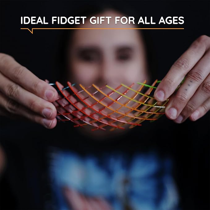 Morf Fidget Worm Toy - Desk Fidgets for Adults - Quiet Worm Fidget Toy Sensory Toys - Fun and Interactive Fidget Toy for Kids - USA Patent Pending Figgy Toys (Rainbow, Small) nirvanaguru