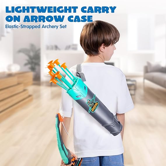 JOYIN Kids Bow and Arrow Set, LED Light Up Archery Toy Set with 9 Suction Cup Arrows, Target & Arrow Case, Indoor and Outdoor Hunting Play Gift Toys for Kids, Boys & Girls Ages 6-12 Nirvana Guru