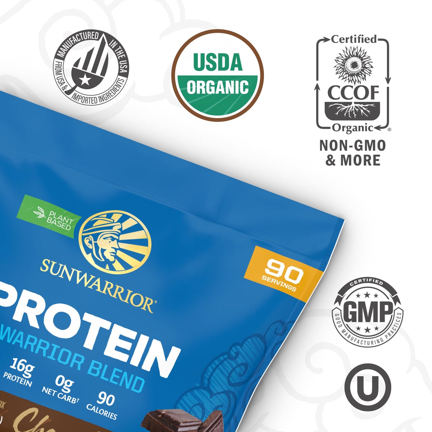 Organic Plant Based Protein Powder | Vegan Organic Protein Powder Vanilla Flavored with BCAA Amino Acids & Hemp Seed Pea Blend | Non-GMO Soy Dairy Filler & Gluten Free (Vanilla, 32 Servings) - Nirvana Guru