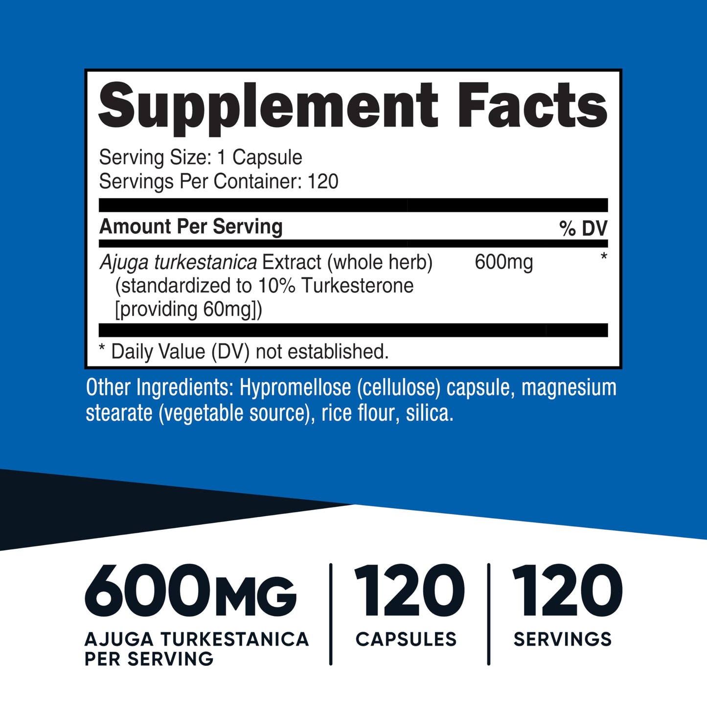 Nutricost Turkesterone Dietary Supplement 600mg, 120 Capsules - Vegetarian, Non-GMO & Gluten Free Nirvana Guru