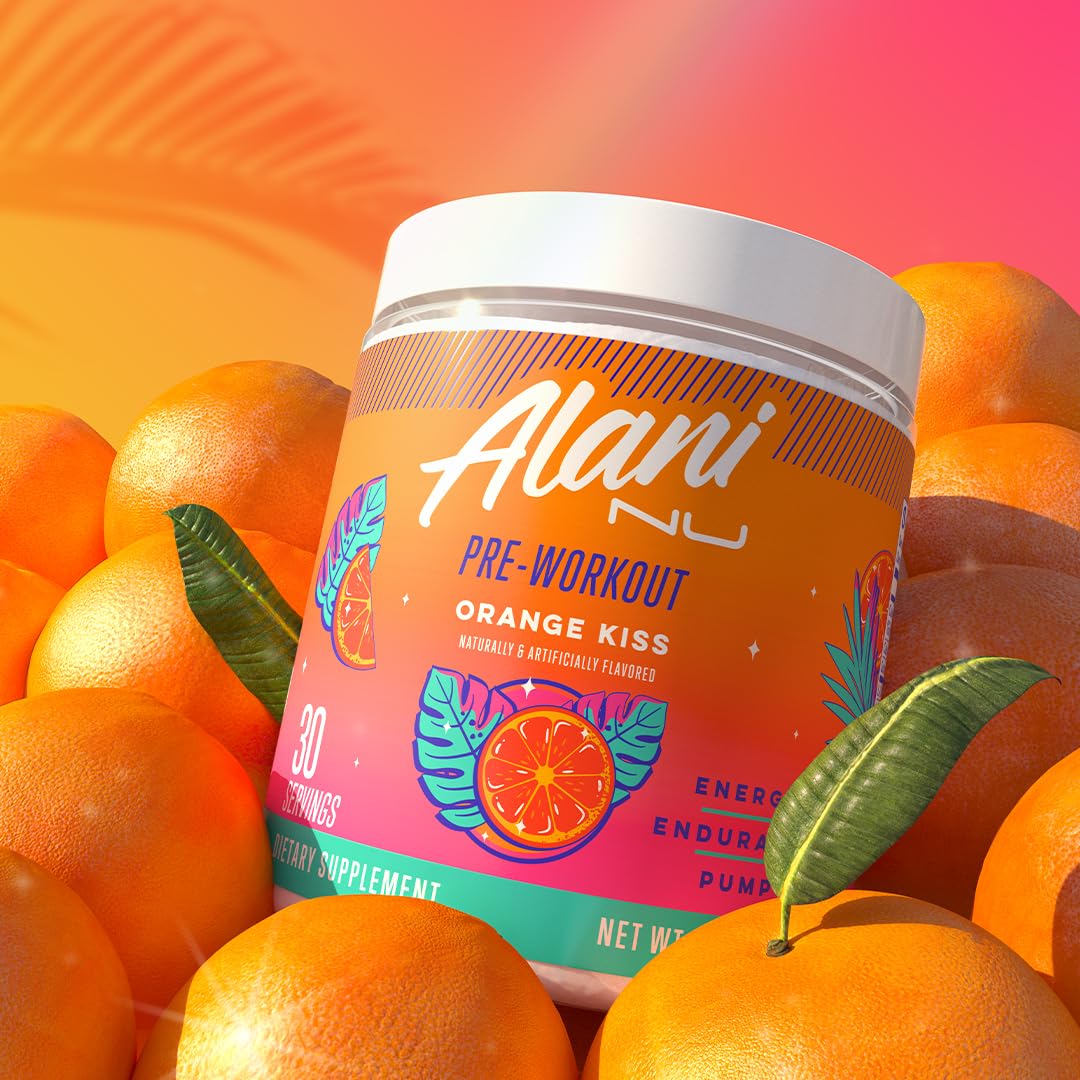 Alani Nu Pre Workout Powder Hawaiian Shaved ICE, Amino Energy Boost, Endurance Supplement, Sugar Free, 200mg Caffeine, L-Theanine, Beta-Alanine, L-Citrulline, 30 Servings Nirvana Guru