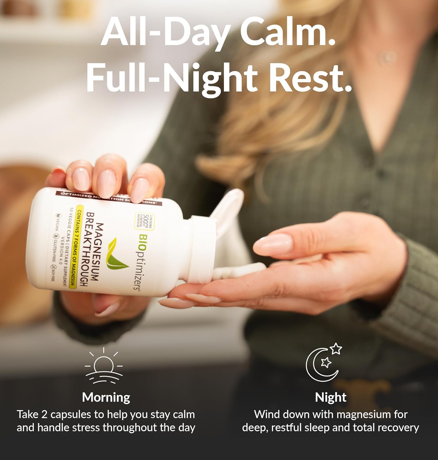 BiOptimizers - Magnesium Breakthrough (60 Capsules) and HCL Breakthrough (90 Capsules) Supplement Bundle Nirvana Guru