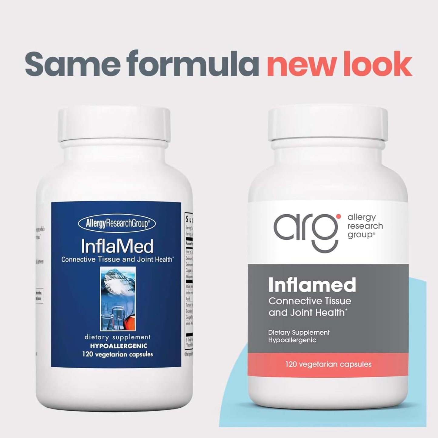 Allergy Research Group InflaMed Joint Health Supplement - Joint Support Supplement for Men & Women, Molybdenum, Turmeric, MSM, Boswellia,Connective Tissue Health - 120 Count Nirvana Guru