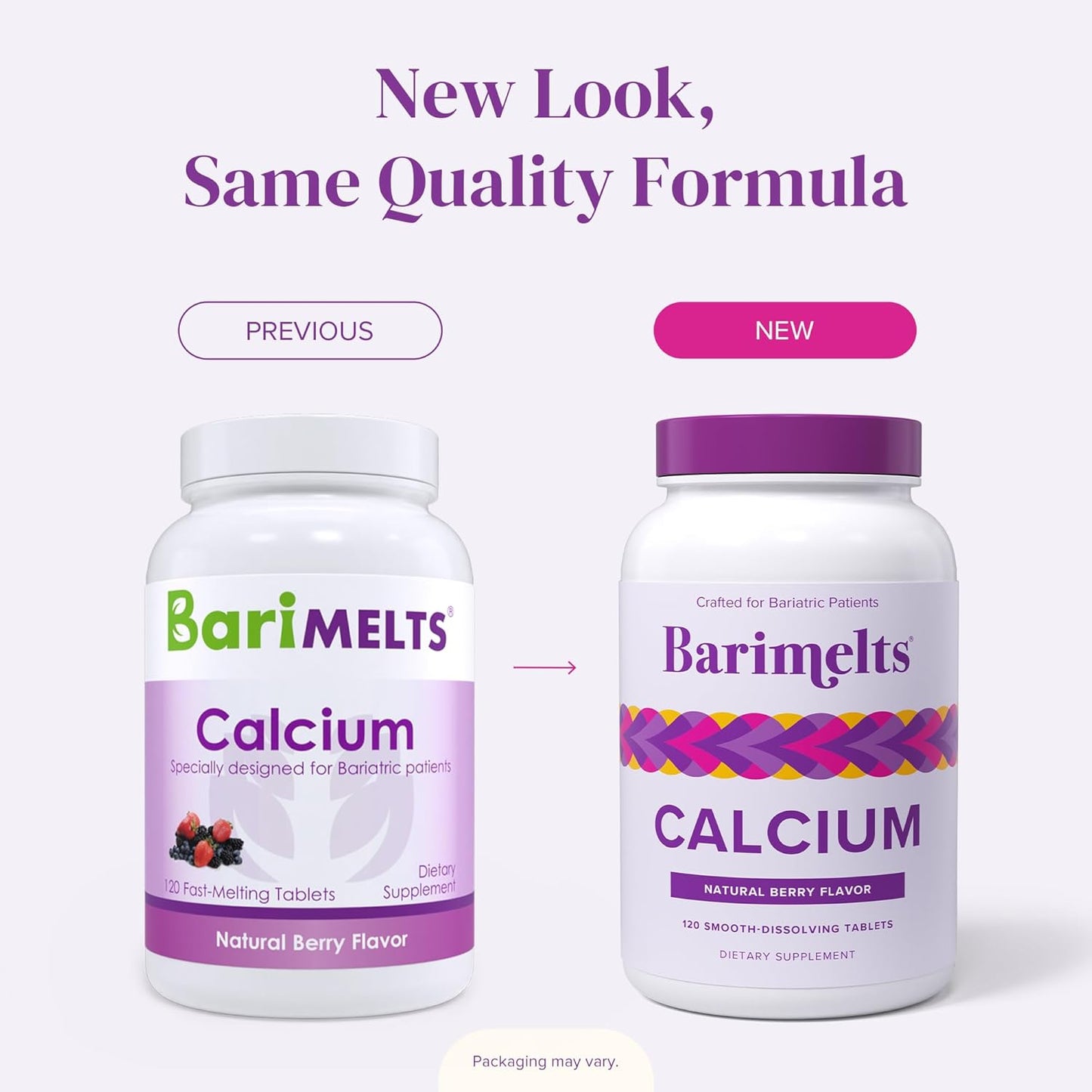 Barimelts Calcium Citrate with Vitamin D3 & Magnesium, 120 Smooth-Dissolving Tablets (1-Month Supply), Bariatric Calcium Supplements for Women, Natural Berry Flavor Nirvana Guru