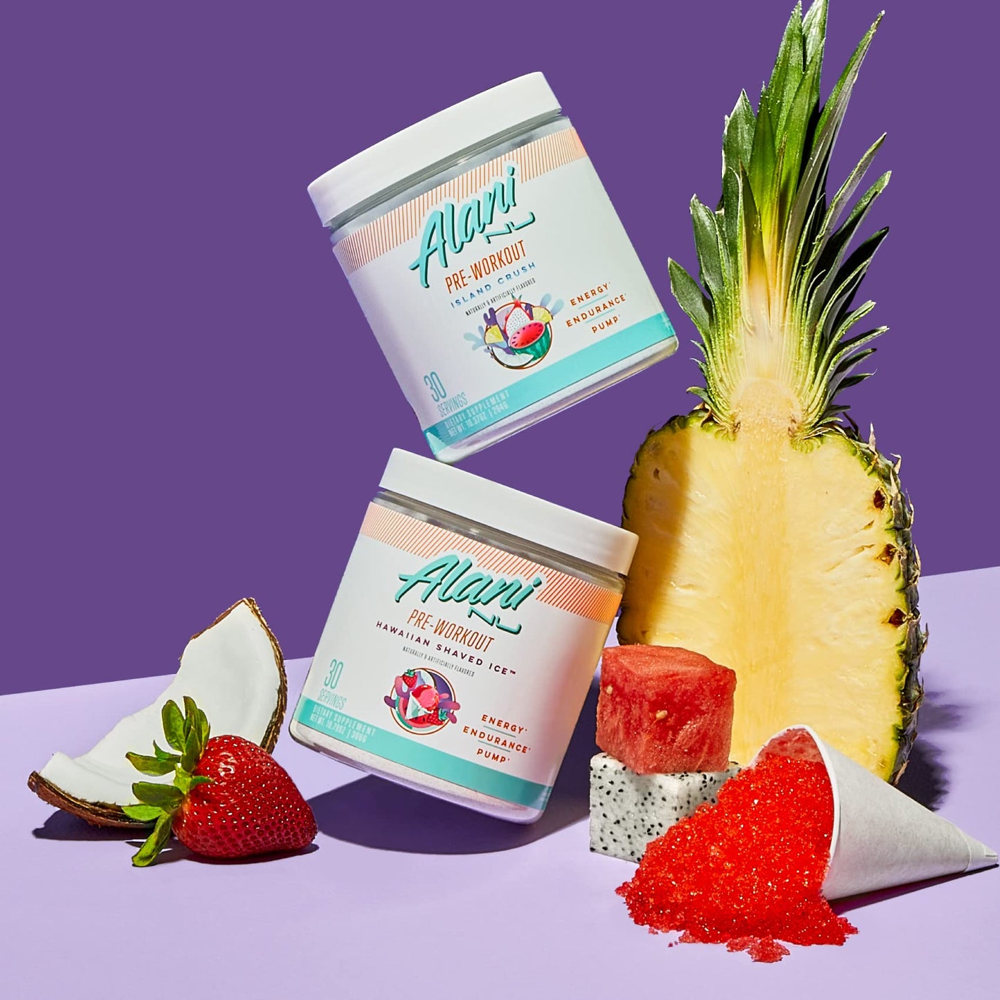 Alani Nu Pre Workout Powder Hawaiian Shaved ICE, Amino Energy Boost, Endurance Supplement, Sugar Free, 200mg Caffeine, L-Theanine, Beta-Alanine, L-Citrulline, 30 Servings Nirvana Guru