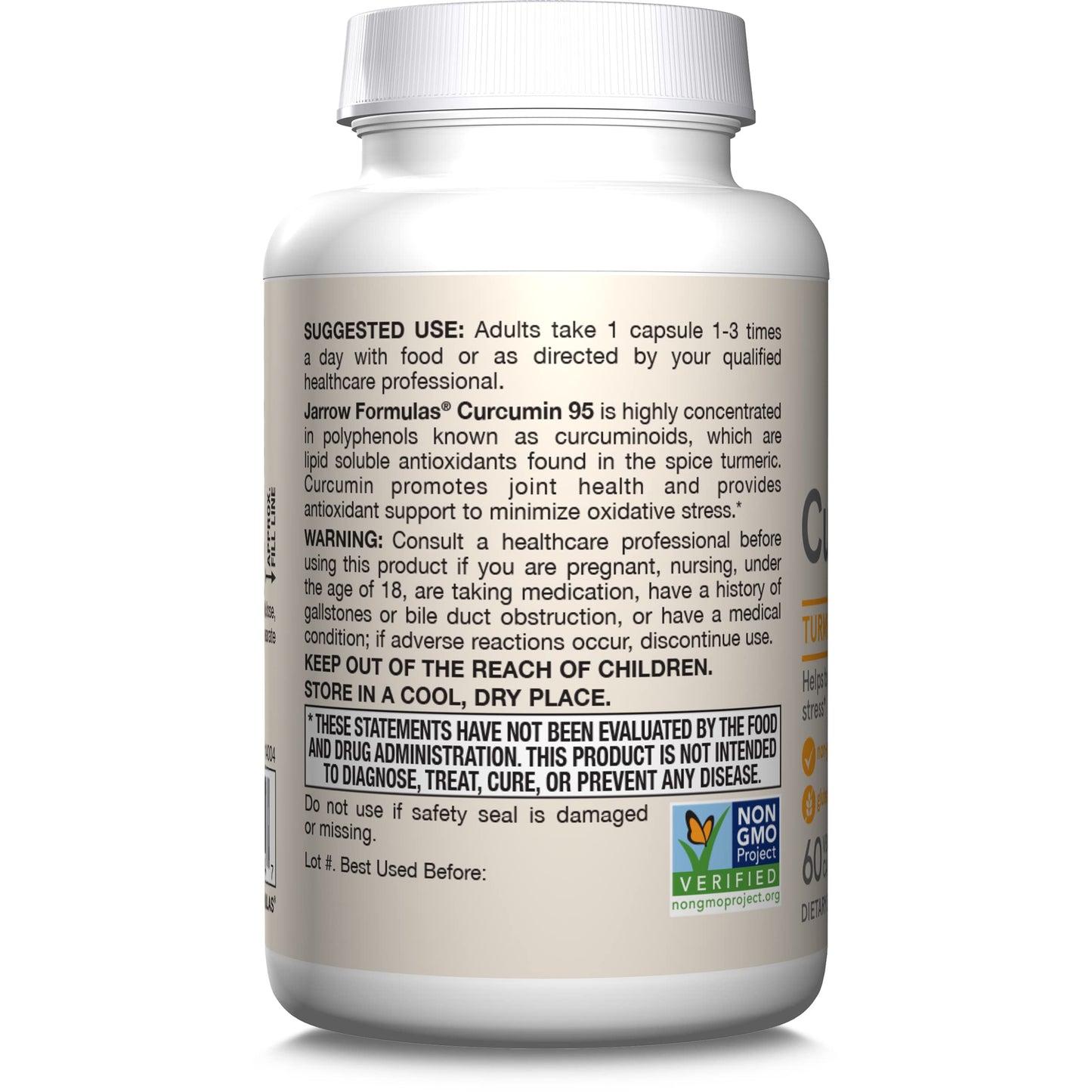 Jarrow Formulas Turmeric Curcumin Supplement - Curcumin 95, Turmeric Supplements, 500 mg for Antioxidant & Joint Support, 120 Capsules - Nirvana Guru