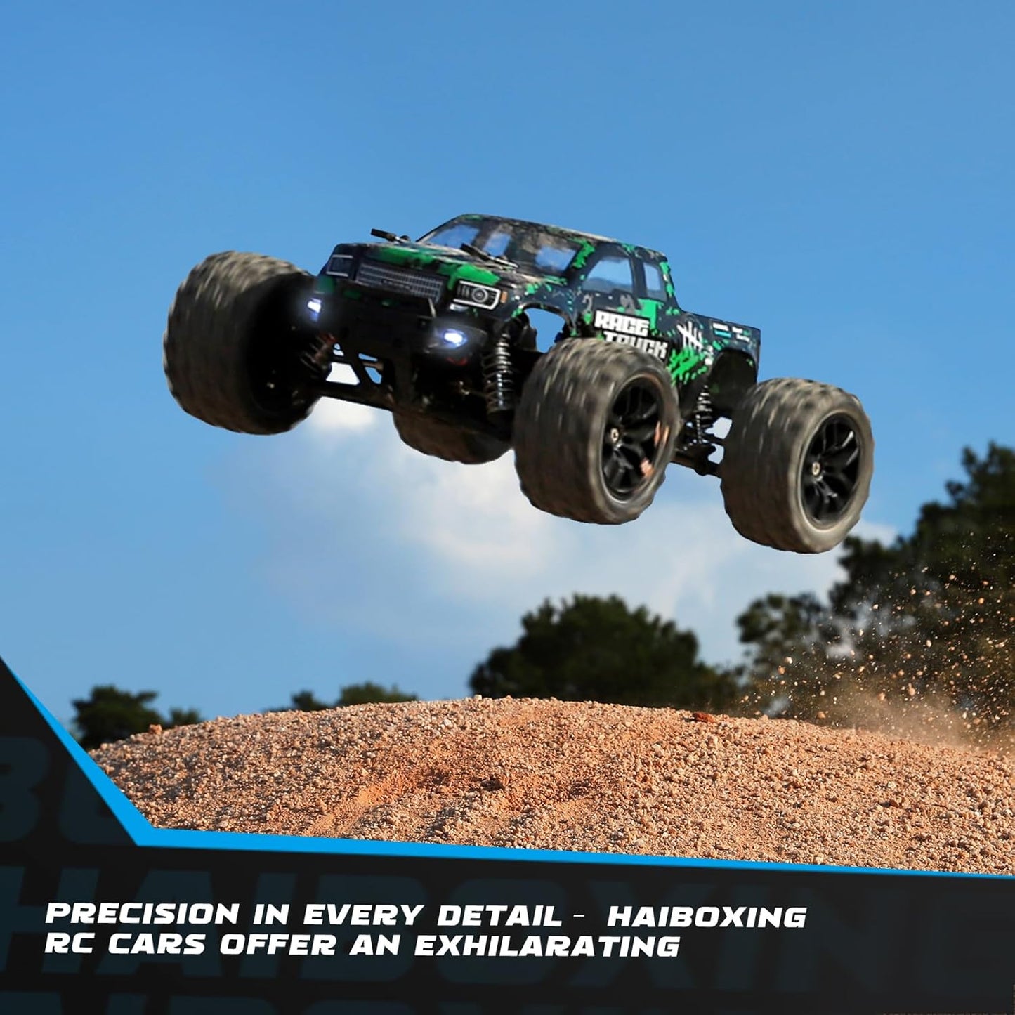 HAIBOXING 1:18 Scale All Terrain RC Car 18859, 36 KPH High Speed 4WD Electric Vehicle with 2.4 GHz Remote Control, 4X4 Waterproof Off-Road Truck with Two Rechargeable Batteries Nirvana Guru