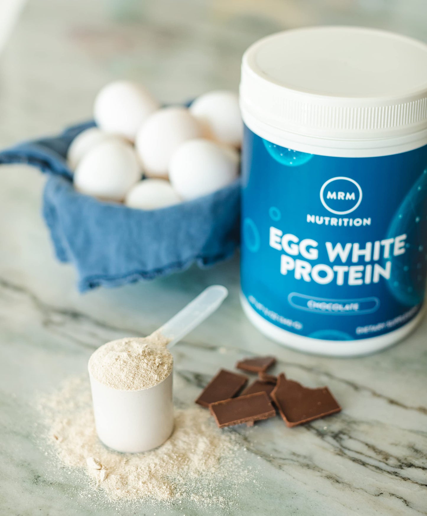 MRM Nutrition Egg White Protein | Vanilla Flavored | 23g Fat-Free Protein | with Digestive enzymes | Highest Biological Value | Clinically Tested | 20 Servings - Nirvana Guru