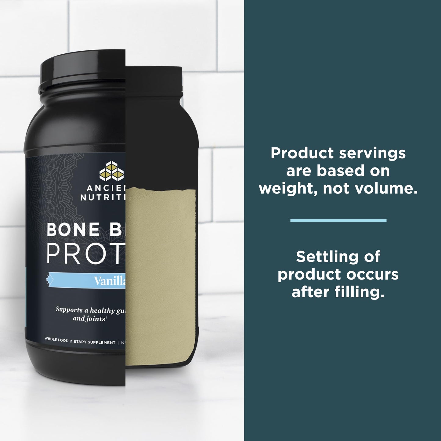 Ancient Nutrition Grass Fed, Cage Free, Bone Broth Protein Powder, 20g Protein, Hydrolyzed Collagen Peptides, Keto & Paleo Friendly, Supports Joint, Gut Health, Vanilla, 40 Servings - Nirvana Guru