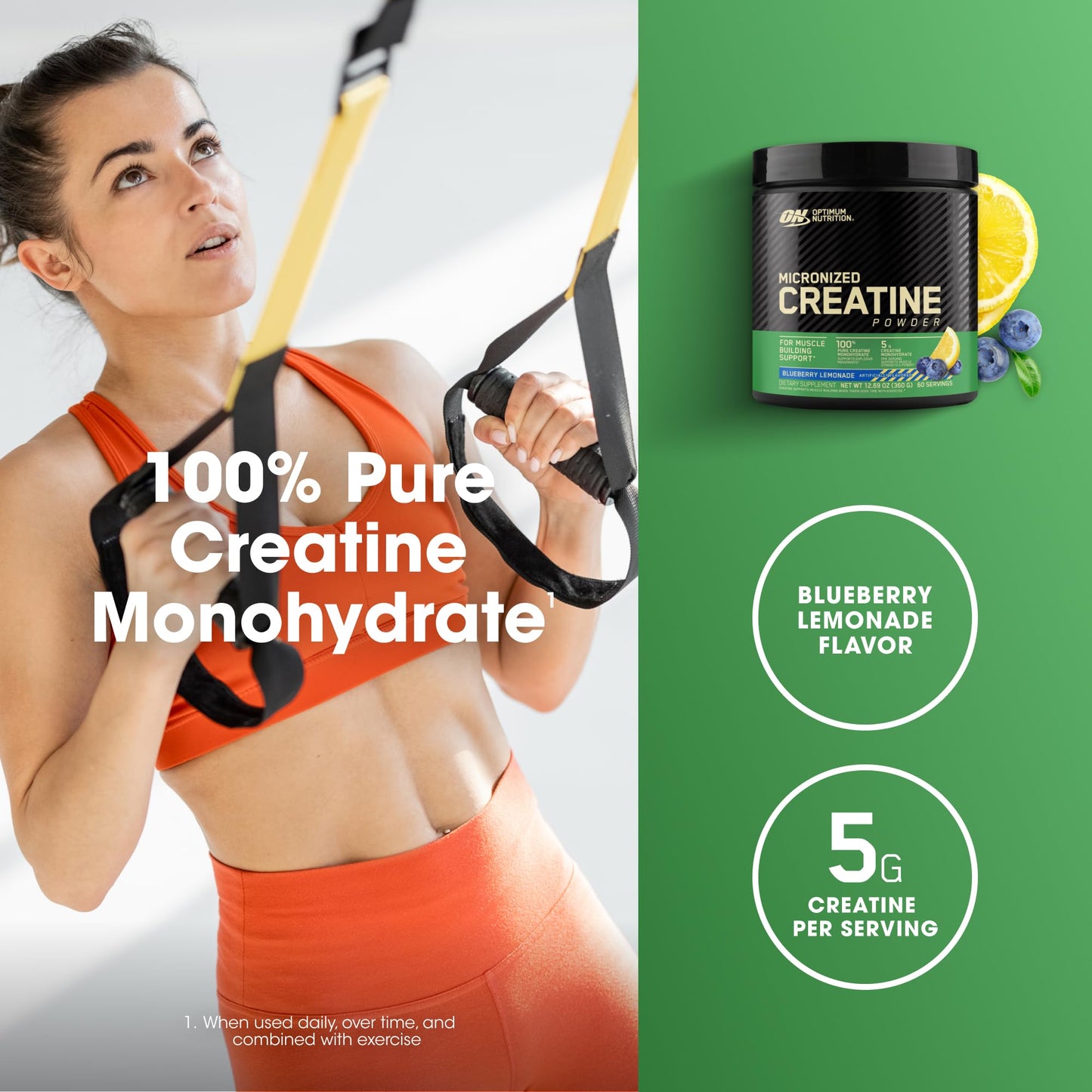 Optimum Nutrition Micronized Creatine Monohydrate Powder, Unflavored, 120 Servings, 600 Grams (Packaging May Vary) Nirvana Guru
