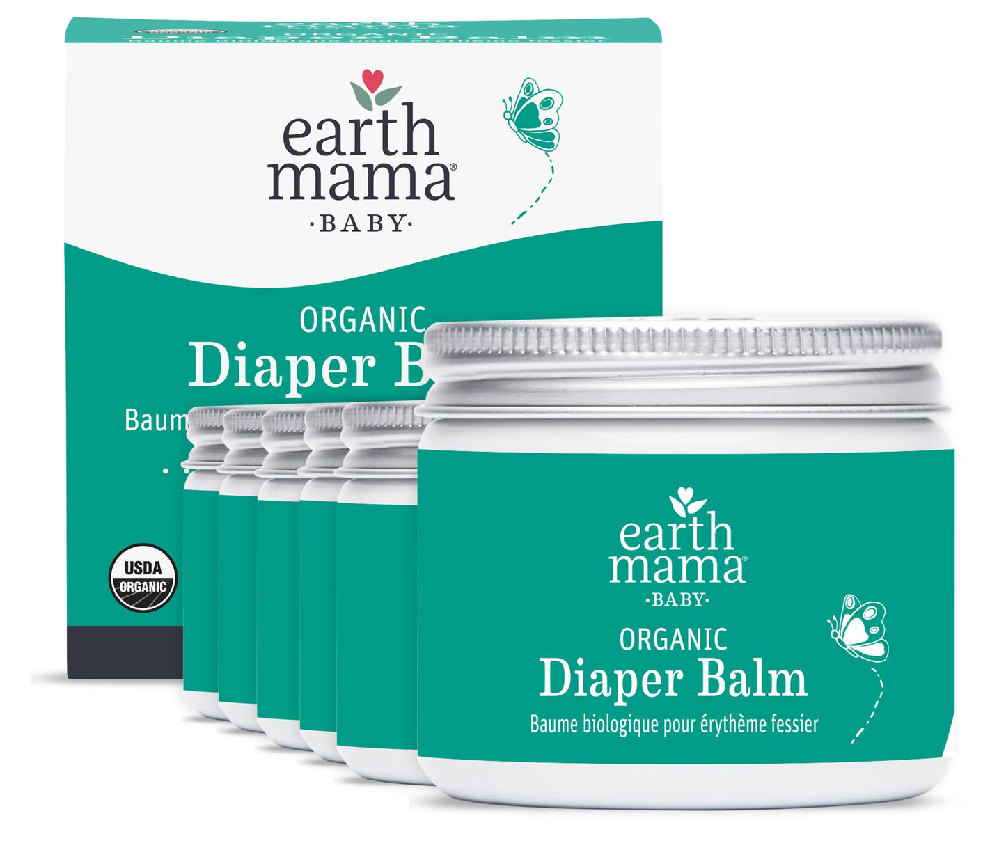 Earth Mama Organic Diaper Balm 2-Ounce | Diaper Cream for Baby | EWG Verified, Petroleum & Artificial Fragrance-Free with Calendula for Sensitive Skin (2-Pack) Nirvana Guru