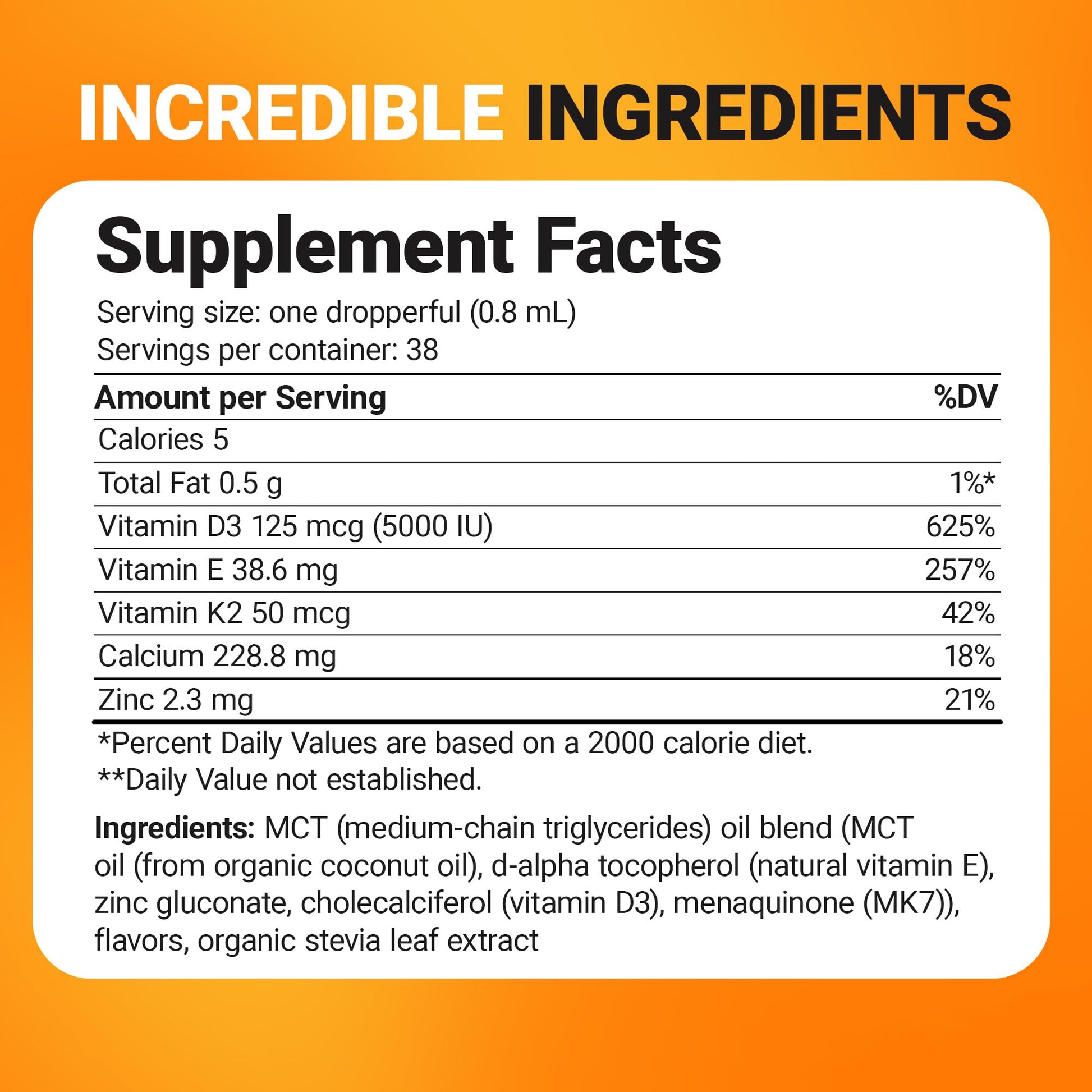 Dr. Berg Liquid Vitamin D3 & K2 Supplement with Zinc - for Bone, Teeth, Mood & Immune Health* - Vitamin D3 & K2 Drops for Adults - 1 fl oz - Nirvana Guru