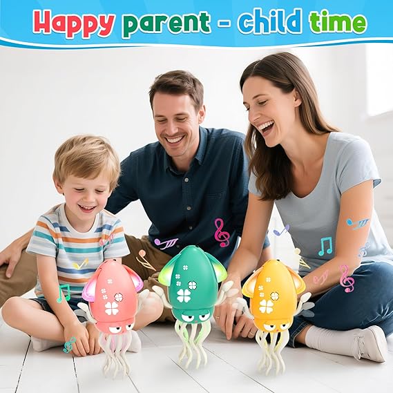 Dancing Octopus Baby Toy, Electric Crawling Octopus Tummy Time Toy, Rechargeable Magic Dancing Music Squid Baby Toys for 3 4 5 Year Old Kids Boy Girl Birthday Gifts Christmas Stocking Stuffers(Green) nirvanaguru