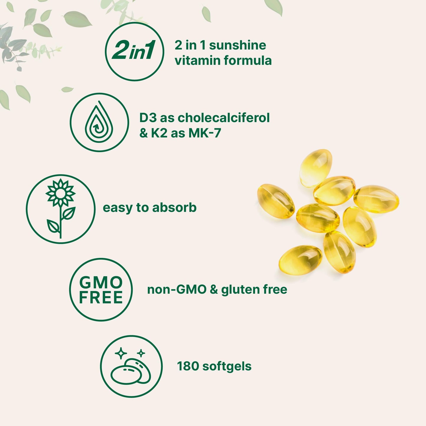 Micro Ingredients Vitamin D3 10,000 IU + K2 MK-7 200 mcg, 300 Softgels | Virgin Coconut Oil | 2-in-1 Bone, Immune & Heart Support | Easy to Swallow, Non-GMO