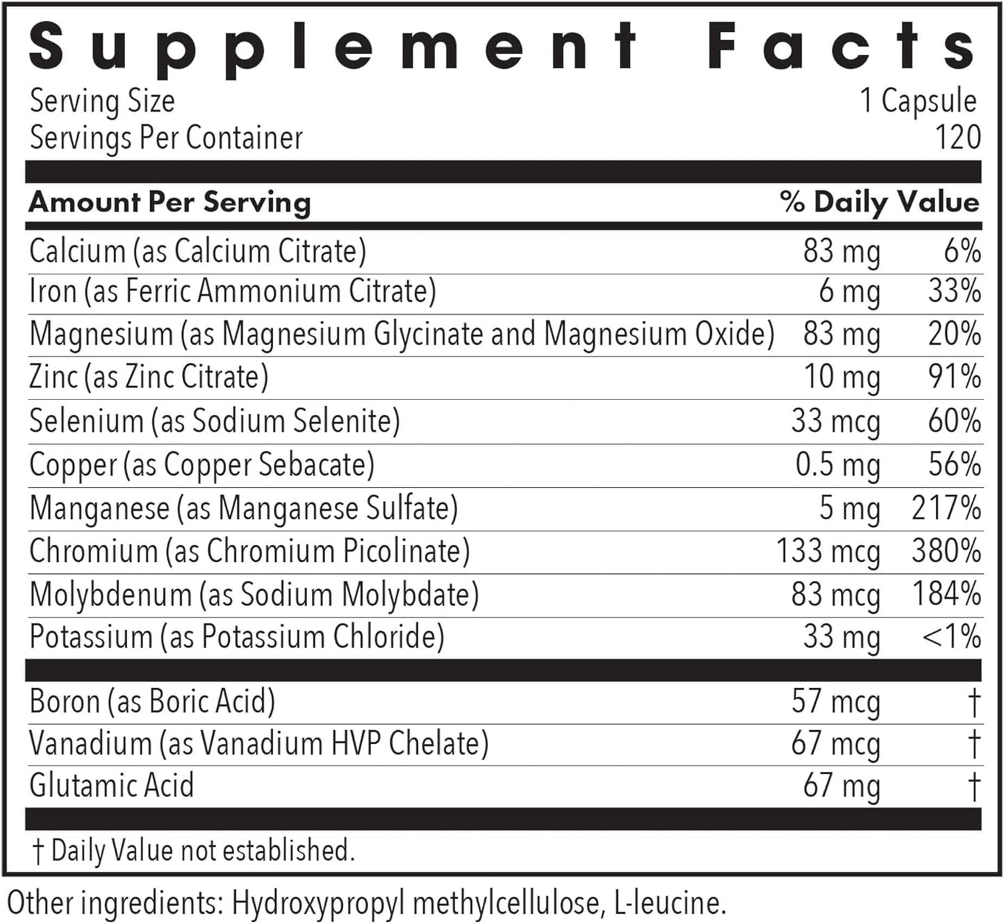 Allergy Research Group MultiMin - Multi Minerals Supplement for Men and Women, Trace Minerals, Mineral Complex, Boron, Iron, Magnesium - 120 Count Nirvana Guru