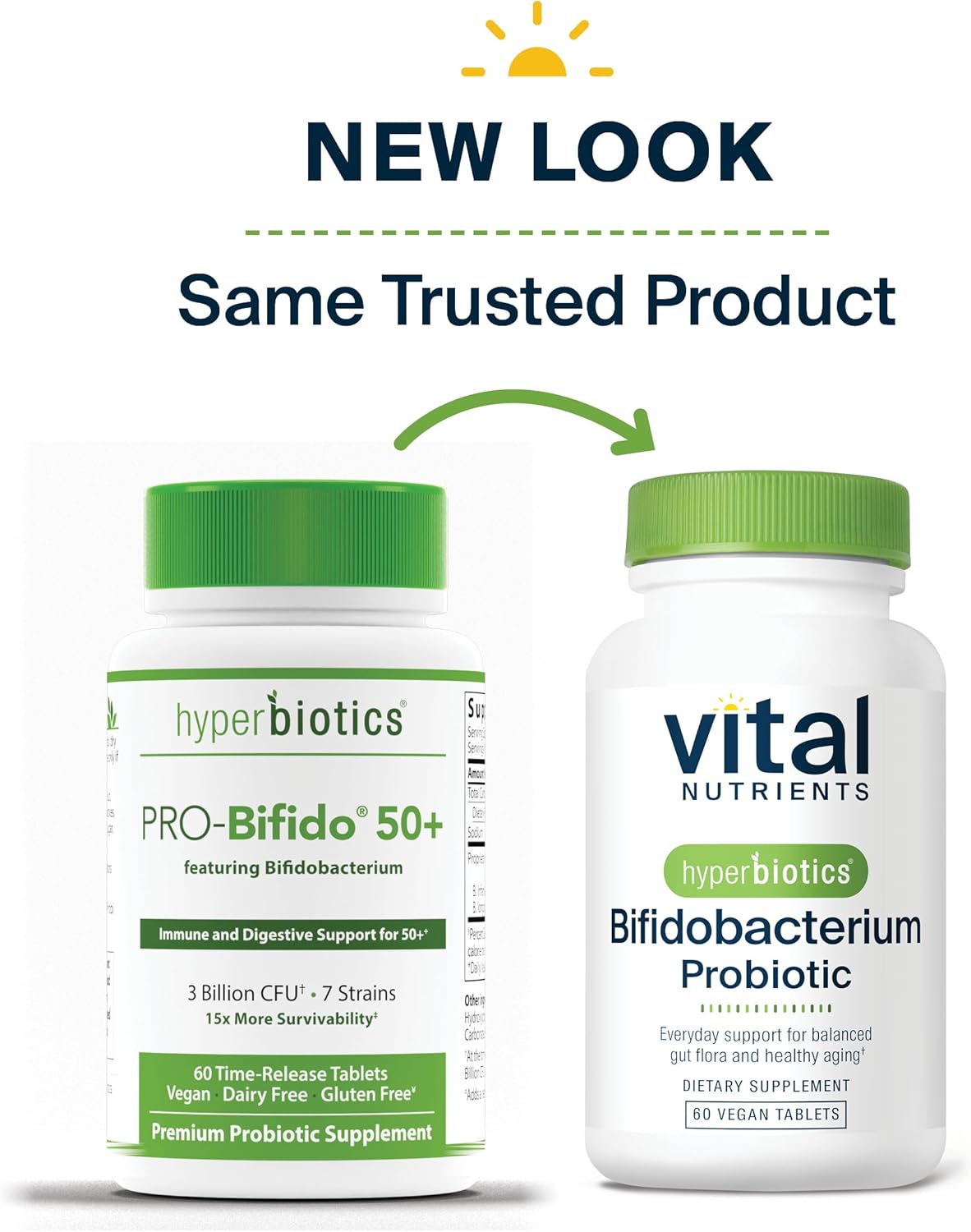 Hyperbiotics Vital Nutrients Bifidobacterium Probiotic | 7 Targeted Strains | Supports Immune and Digestive Health for Older Adults | Shelf-Stable | Vegan | 60 Tablets - Nirvana Guru