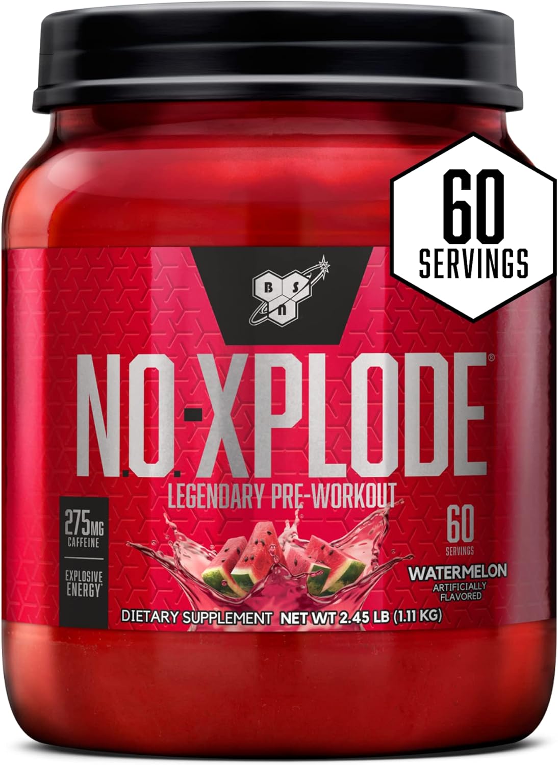 BSN N.O.-XPLODE Pre Workout Powder, Energy Supplement for Men and Women with Creatine and Beta-Alanine, Flavor: Fruit Punch, 30 Servings Nirvana Guru
