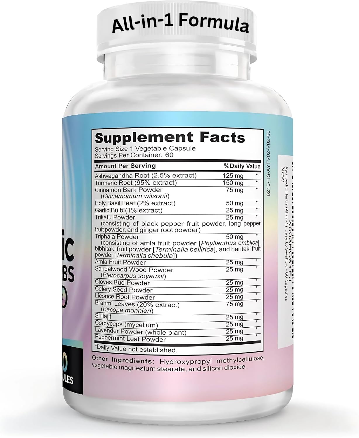 2-Month Ayurvedic Herbs (All-in-1) Supplement Blend - Ayurveda Mind Body Spirit Herbal Complex Pills with 17 Active Ingredients - Natural Ayurvedic Supplements | 60-Day Supply | 60 Capsules Nirvana Guru