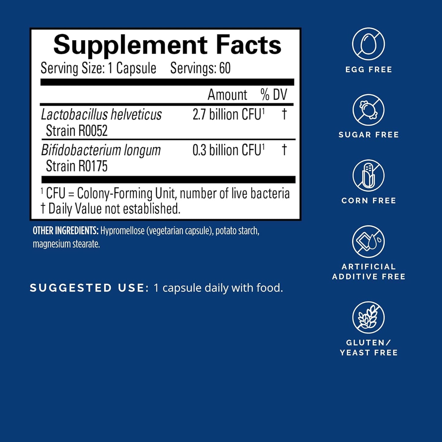Dr Amen BrainMD ProBRAINbiotics - 3 Billion CFU, 60 Capsules - Promotes Gut Health - Gluten Free - 60 Servings Nirvana Guru