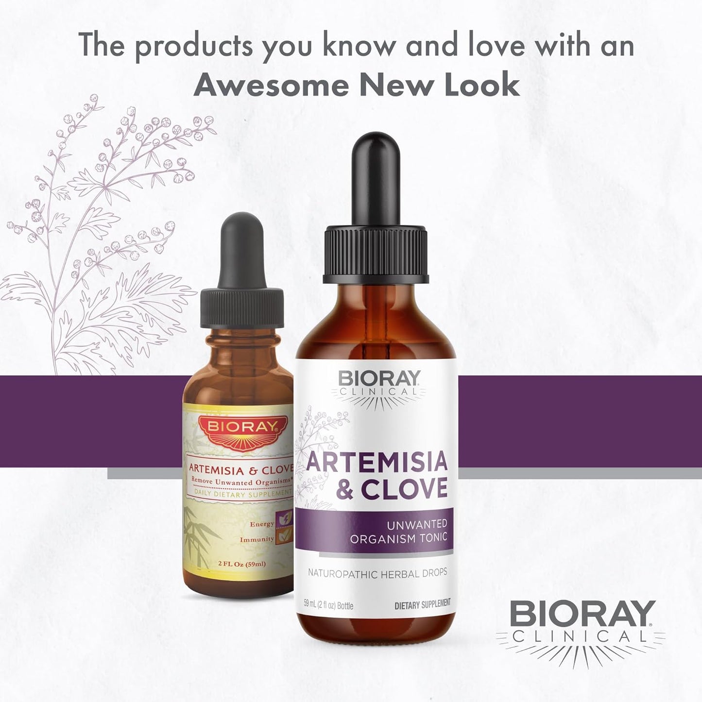 BIORAY Professional Artemisia & Clove - 2 fl oz - Unwanted Organism Removal with Medicinal Mushrooms - Non-GMO, Vegetarian, Gluten Free Nirvana Guru