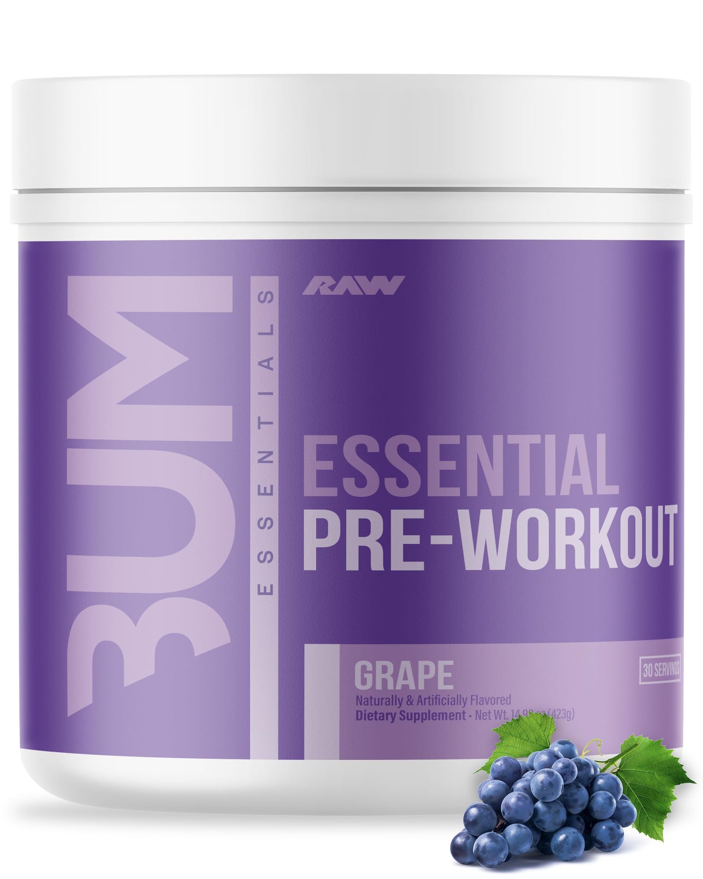 RAW Nutrition - Essential Pre - Chris Bumstead Pre Workout Formula, Sports Nutrition Pre-Workout Powders | Men & Womens Drink, Energy Powder for Working Out (Peach Mango)