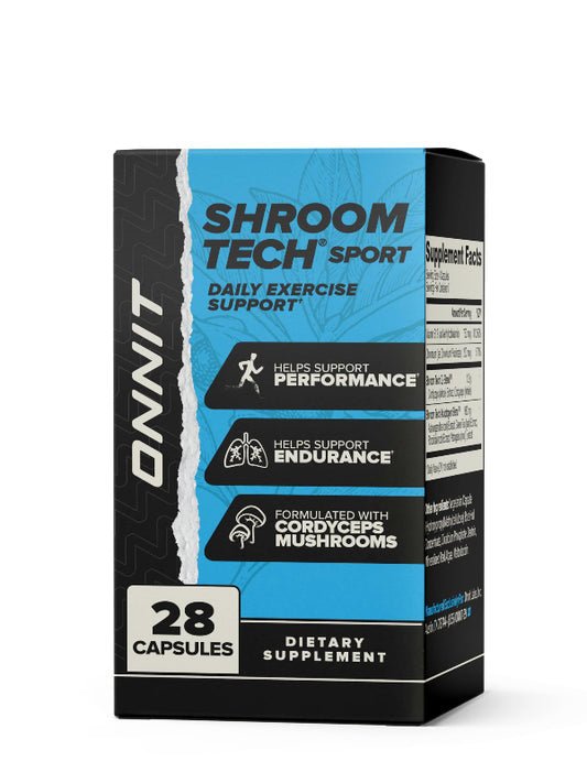 ONNIT Shroom Tech Sport Daily Exercise Support Capsules, Pre Workout Supplement with Cordyceps Mushrooms, Caffeine-Free Dietary Supplement for Daily Energy Support, 84 Count