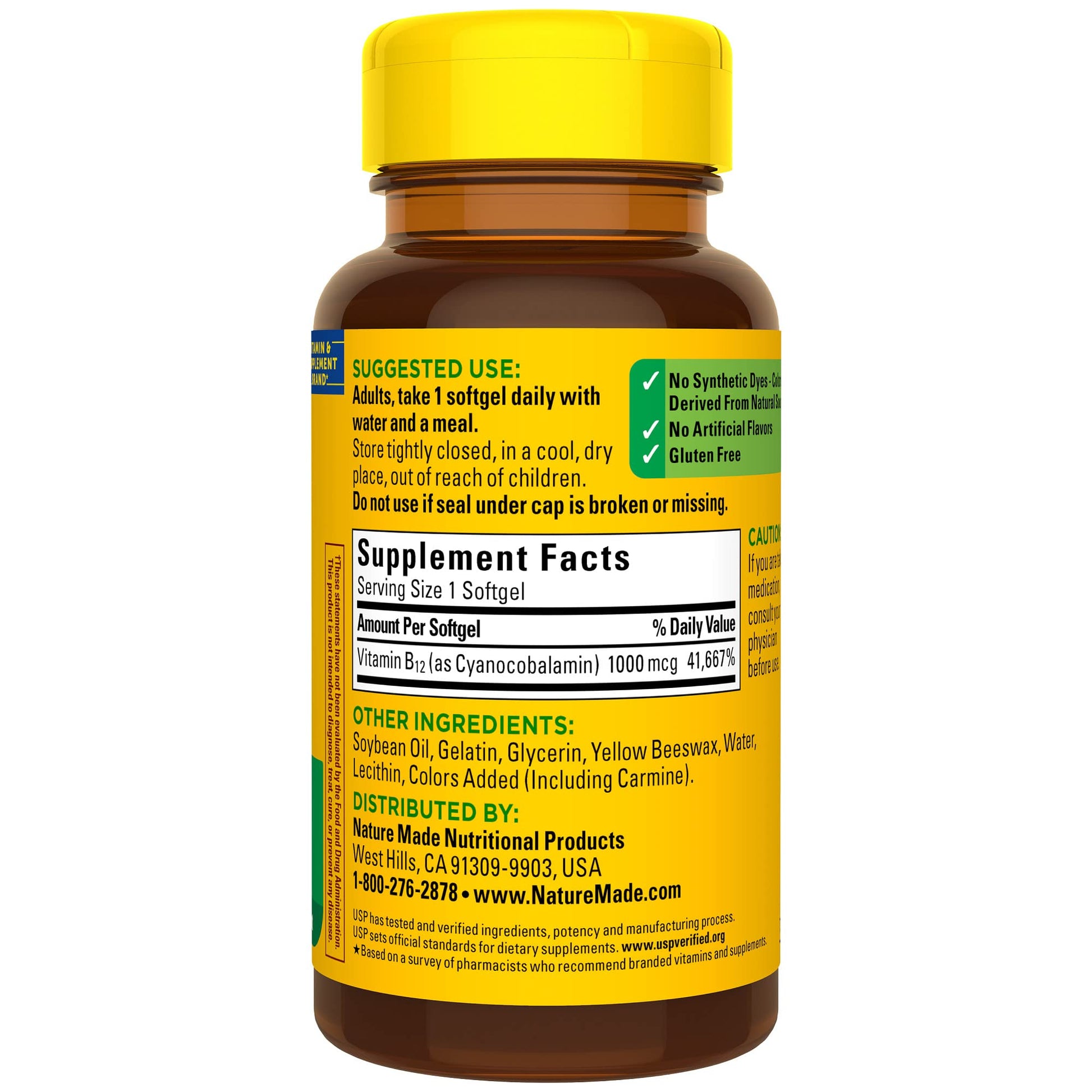 Nature Made Vitamin B12 1000 mcg, Dietary Supplement for Energy Metabolism Support, 150 Softgels, 150 Day Supply - Nirvana Guru