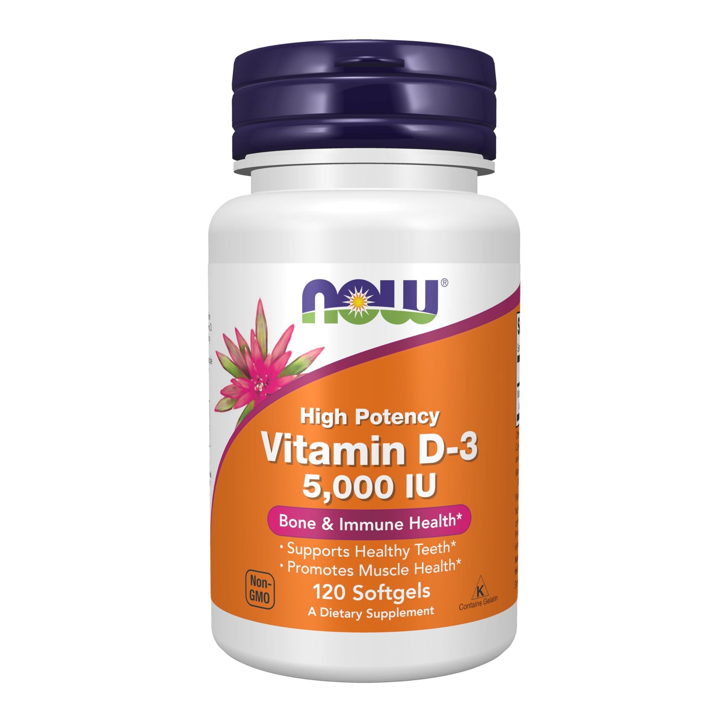 NOW Foods Supplements, Vitamin D-3 5,000 IU, High Potency, Structural Support*, 240 Softgels - Nirvana Guru