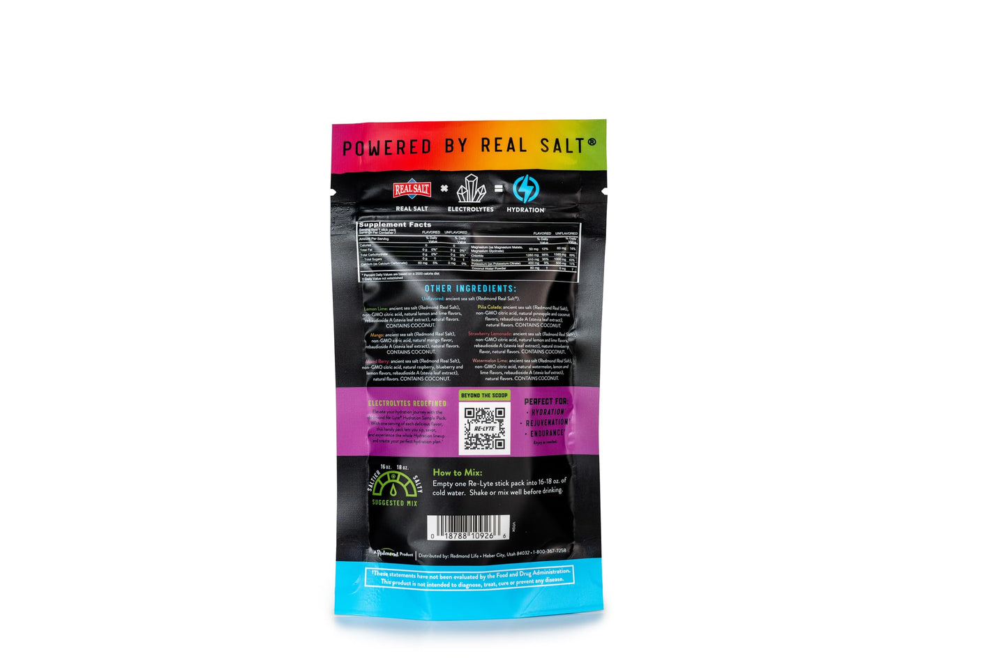 REDMOND Re-Lyte Hydration Electrolyte Powder Mix, Variety Pack, 30 Stick Packs Nirvana Guru