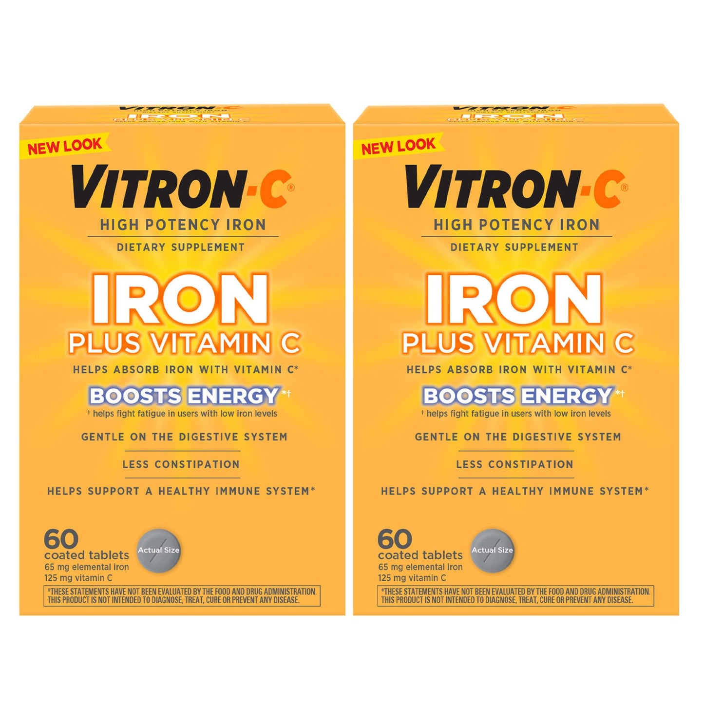 Vitron-C Iron Supplement, Immunity Support Iron Supplements with Vitamin C, Iron Pills for Immune Support, 60 Count Nirvana Guru