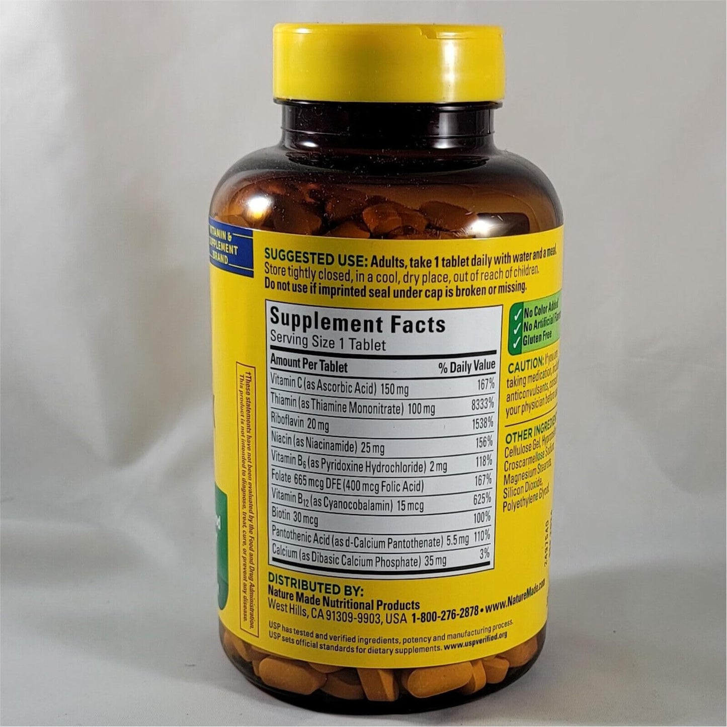 Nature Made Super B Complex with Vitamin C and Folic Acid, Dietary Supplement for Immune Support, 140 Tablets, 140 Day Supply - Nirvana Guru