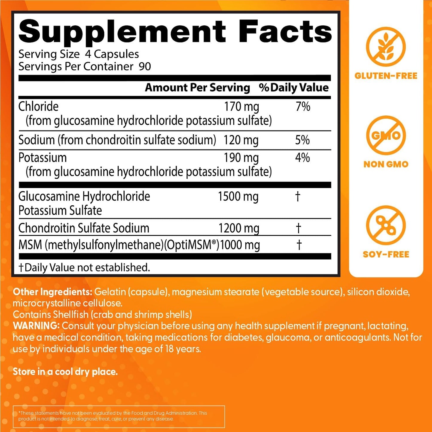 Doctor's Best Glucosamine Chondroitin Msm with OptiMSM Capsules, Joint Support Supplement Supports Healthy Joint Structure, Function & Comfort, Non-GMO, Gluten Free, Soy Free, 360 Count - Nirvana Guru