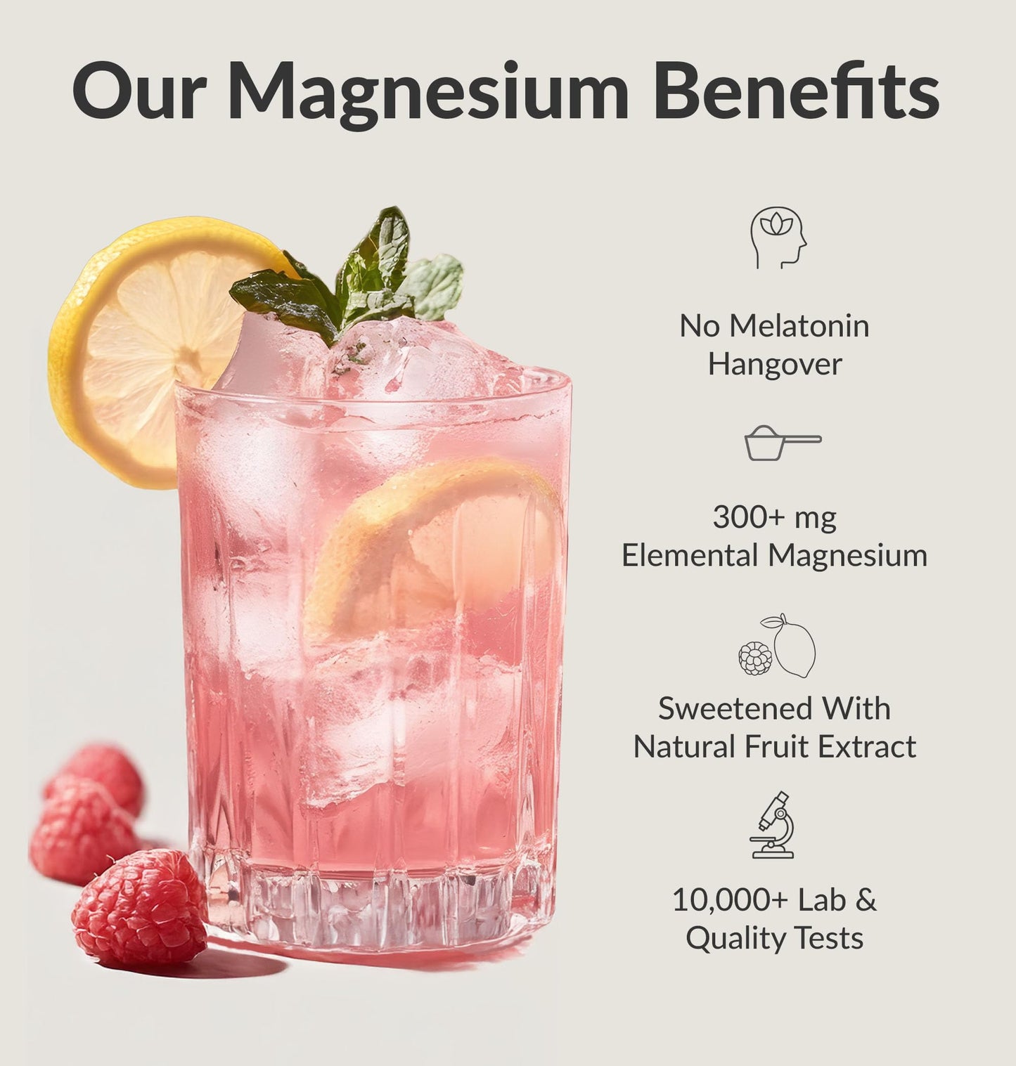 BIOptimizers Magnesium Breakthrough Drink - 8 Forms of Magnesium, Electrolytes, Sleep Health, Stress, Muscle Recovery, Heart Support | Glycinate, Citrate, Malate- Raspberry Lemon Nirvana Guru