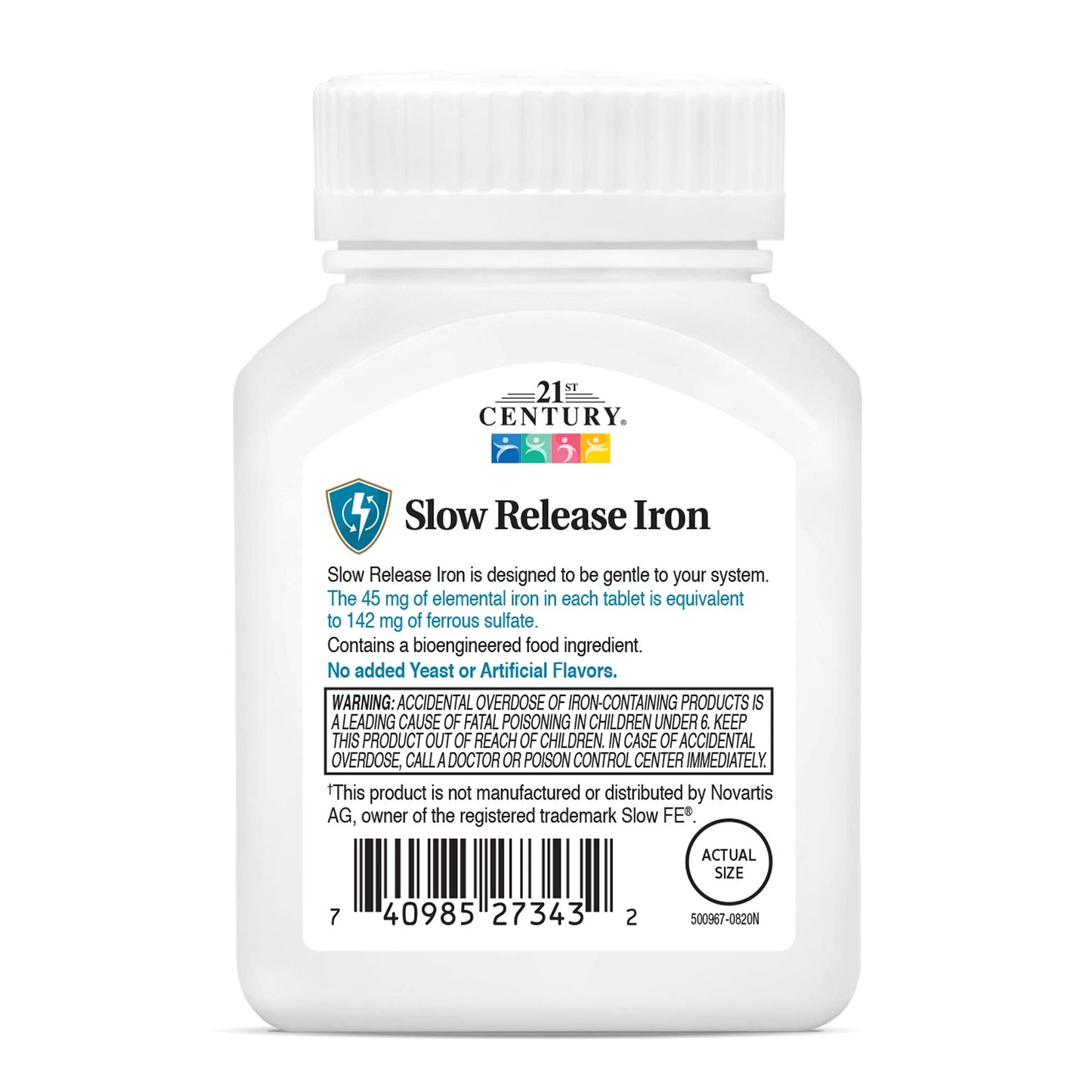 21st Century Slow Release Iron Tablets, 60 Count Nirvana Guru