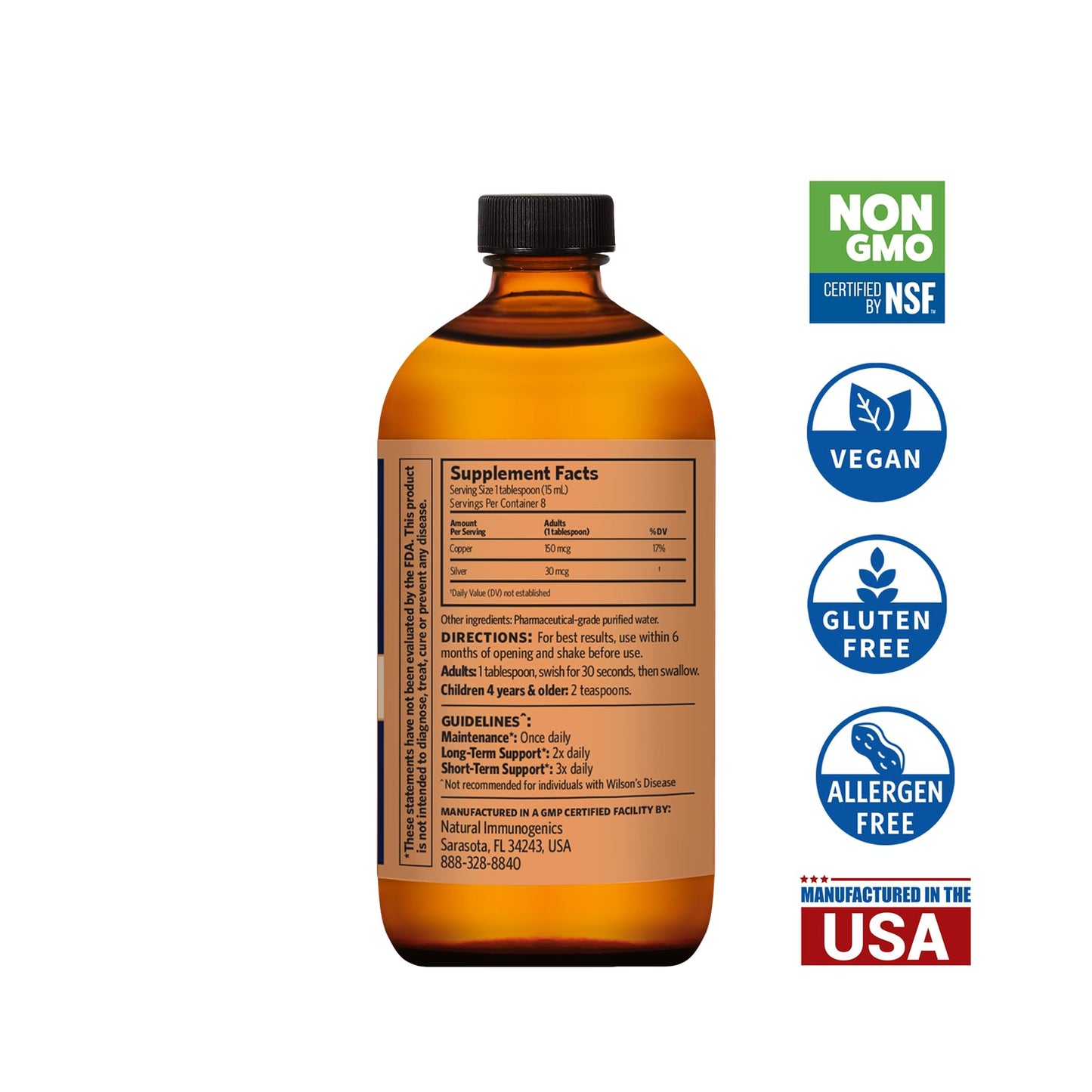 Sovereign Copper Bio-Active Copper Hydrosol, 8oz Nirvana Guru