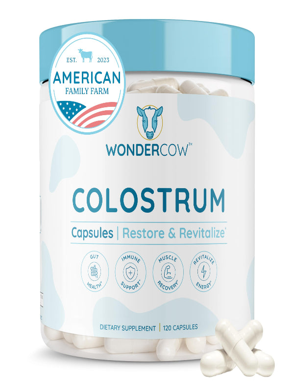 Colostrum Supplement Powder for Gut Health, Immune Support, Muscle Recovery & Wellness | Natural IgG Pure Whole Bovine Colostrum Superfood, Unflavored, 60 Servings Nirvana Guru