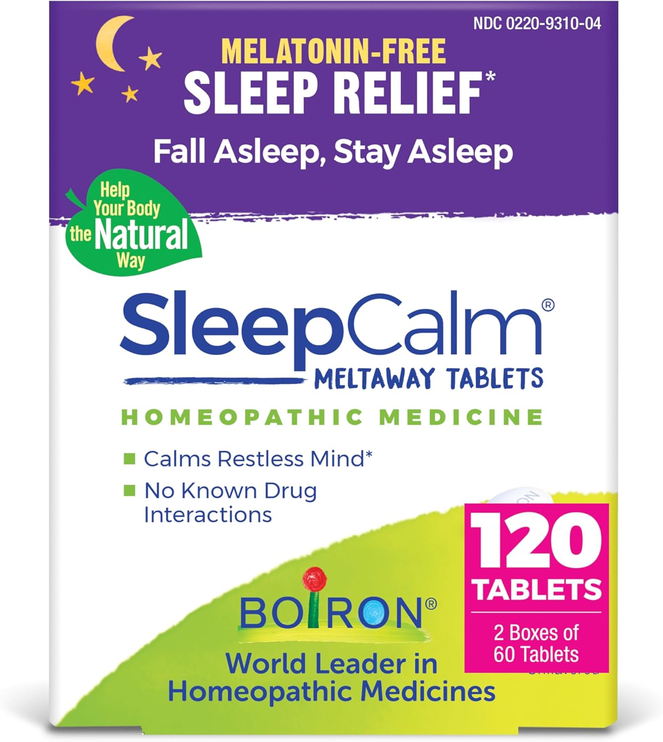 Boiron SleepCalm Sleep Aid for Deep, Relaxing, Restful Nighttime Sleep - Melatonin-Free and Non Habit-Forming - 60 Count (Pack of 2) - Nirvana Guru