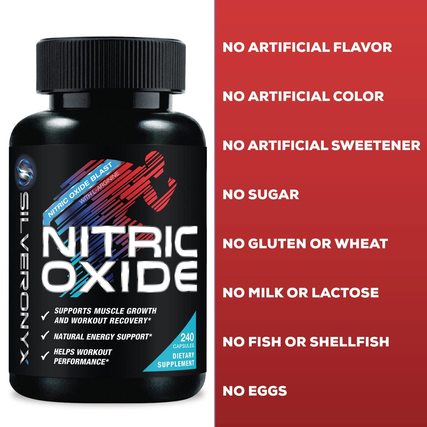 Extra Strength Nitric Oxide Supplement 3X Strength L Arginine, Citrulline Malate, AAKG, Beta Alanine - Premium Muscle Supporting Nitric Booster - Natural Energy & Heart Health Support - 180 Capsules Nirvana Guru